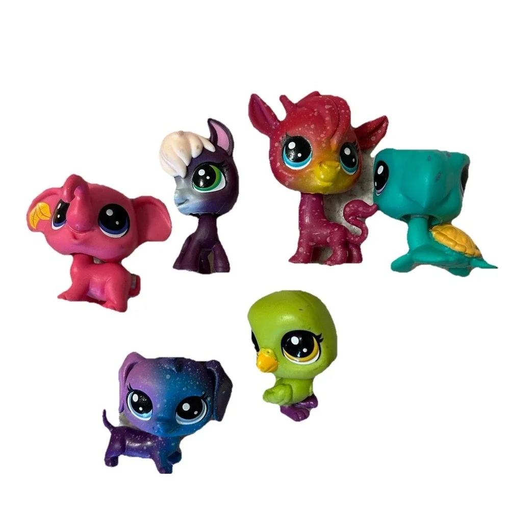 Littlest Pet Shop LPS‎ Lot Of Six Bird Elephant Dog Turtle Giraffe Horse